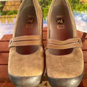 Merrell Plaza Bandeau Tan Leather Mary Jane shoes Size 10